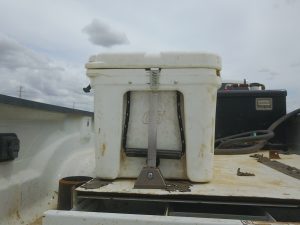 DENY Anchoring Cooler Lock. The best way to Stop Cooler Thieves Cold!